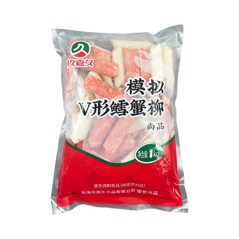 玖嘉久V形鳕蟹柳1kg*5包火锅麻辣烫关东煮鳕鱼肉蟹棒寿司料理食材-图3