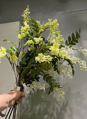 仿真碎布削雪柳插花素材