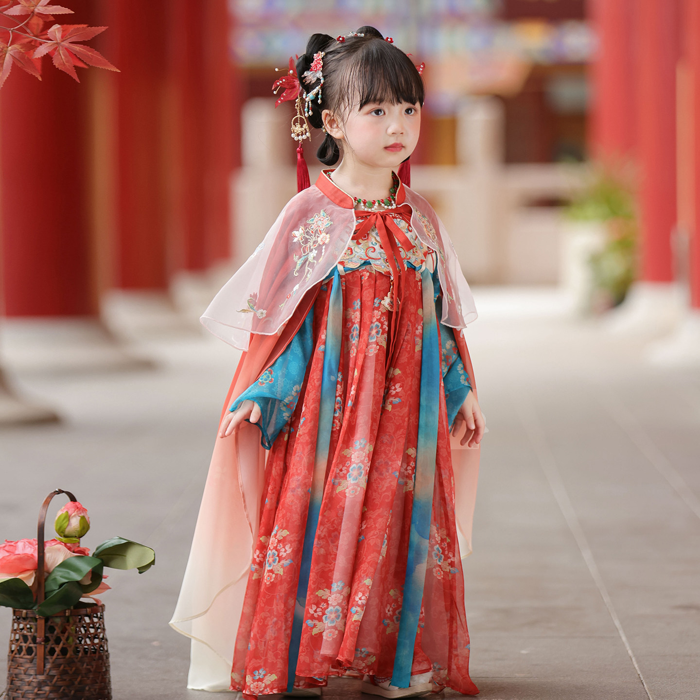 汉服女童2026春秋款儿童中秋表演演出服女孩国风仙气古装齐胸襦裙,淘宝优惠券,粉丝福利购,淘宝优惠卷