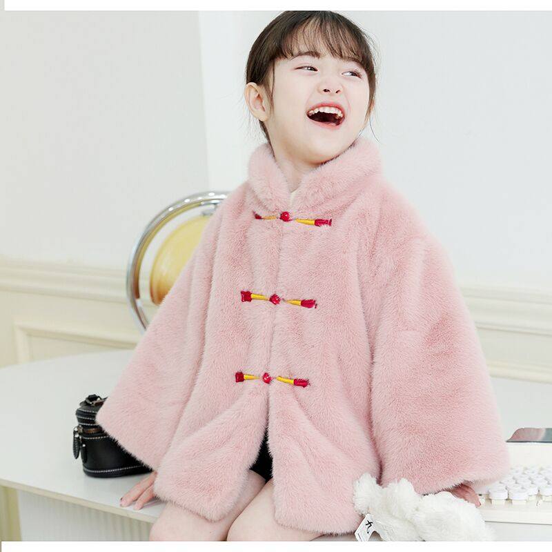 2025冬季新款女童仿皮草水貂毛中国风外套小香风加绒加厚棉衣棉服,淘宝优惠券,粉丝福利购,淘宝优惠卷