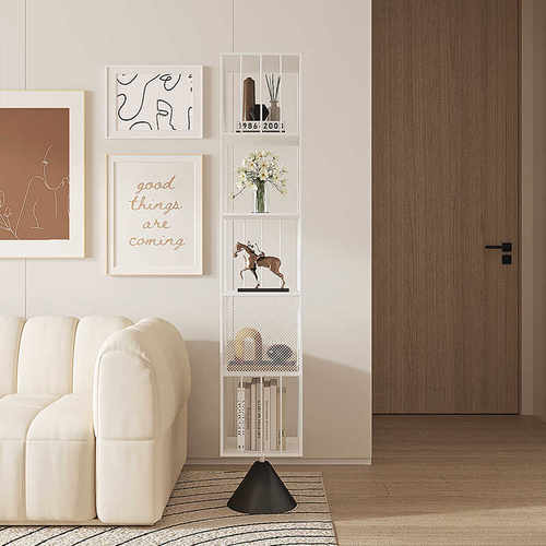 客厅书架落地置物架儿童转角简易卧室电视旁小书柜铁艺玩具收纳架 - 图3