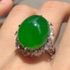 Yuanjian Jewelry Burmese Spicy Green Large Egg Noodle Ring