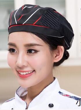 厨师帽男女餐饮透气贝雷帽奶茶店