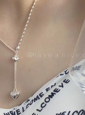 通体s925银米粒拼接马鞭链吊坠