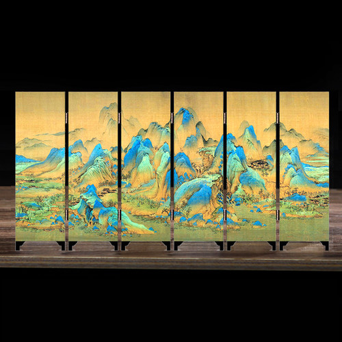 仿古屏风 金陵十二钗中国风特色漆画工艺品摆件 出国送老外礼品 - 图3