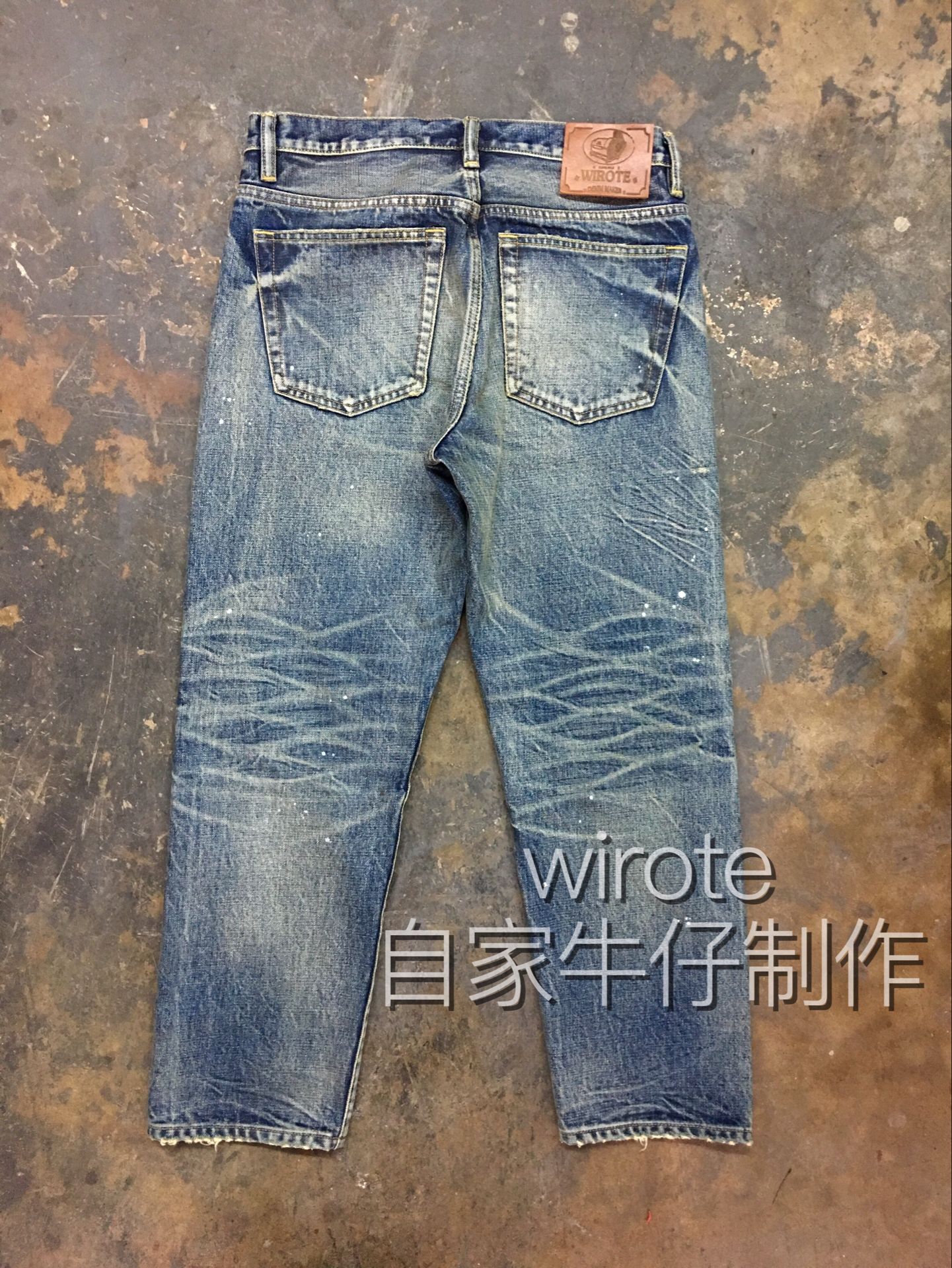 WIROTE/威洛 自家牛仔九分赤耳牛仔裤 MADNESS 四周年  18ss