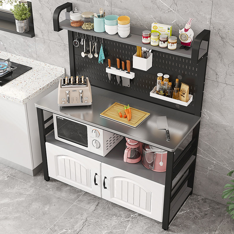 Kitchen shelf stainless steel console perforated plate