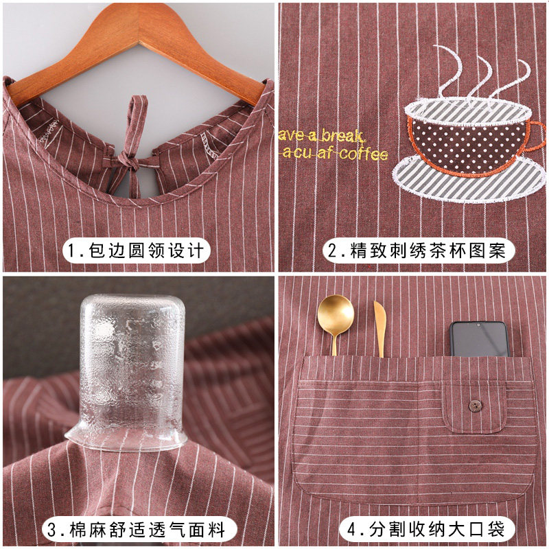 棉布围裙厨房专用家用2025新款罩衣时尚女防油透气做饭工作服男士,淘宝优惠券,粉丝福利购,淘宝优惠卷