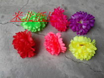 (Silk Flower Chrysanthemum) emulation flower Funeral Supplies Flower Circle Material flower basket Material Microwholesale 100 Dot