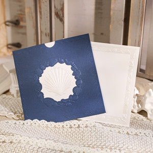 现货Echoes法式Shell Love浮雕烫印手帐祝福生日表白请柬留言贺卡