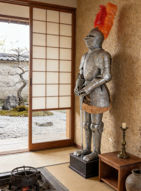 欧洲中世纪风骑士真人斧头盔甲