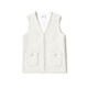 Tailored Little Pearl hand-beaded colorful hoop tweed jacketed layered vest jacket