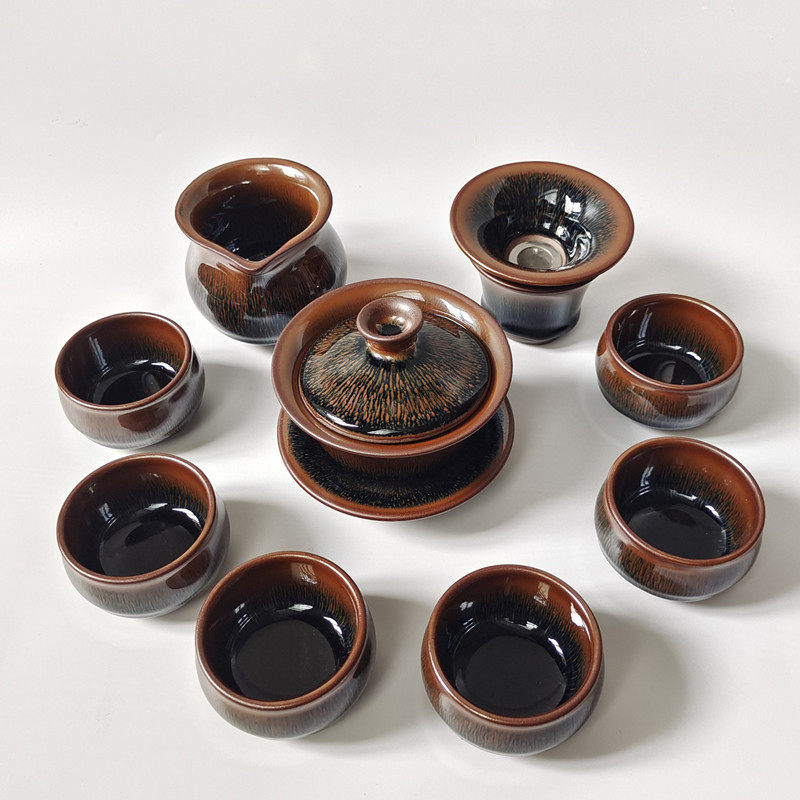 建盏茶具套装纯手工陶瓷茶盏天目盏整套功夫茶具正品建阳兔毫茶杯,淘宝优惠券,粉丝福利购,淘宝优惠卷