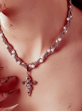 蚀人REEERO x SIKOKIS联名翼002白色珍珠毛衣链可叠戴原创设计