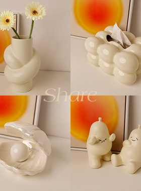 贝汉美高级感陶瓷装饰花瓶摆件创意新家居玄关客厅桌面装饰品