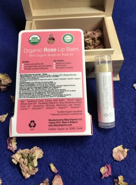 Alteya保加利亚大马士革玫瑰精油润唇膏4.5g淡唇纹USDA有机认证