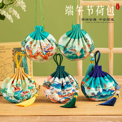 Фестиваль лодок -драконов Лотос сладкий сладкий весна древний ветровой сумки ручной работы ручной работы в ручной работы ведьма
