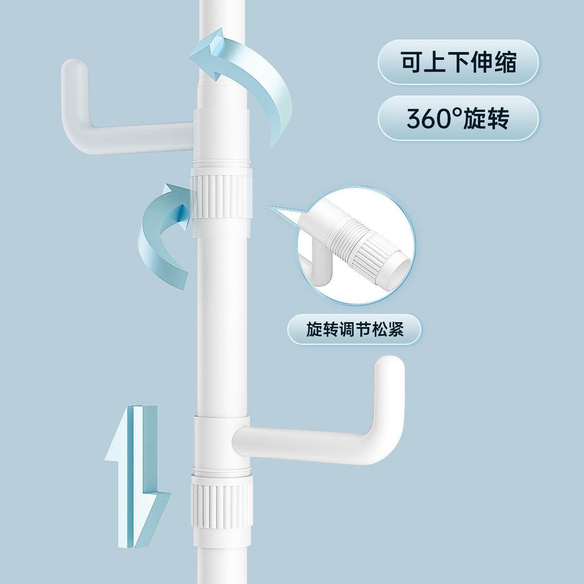 挂衣架落地卧室网红简易家用顶天立地衣服架立式置物架衣架衣帽架,淘宝优惠券,粉丝福利购,淘宝优惠卷