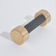 Hengda 2KG4KG golden dumbbells for women's home fitness equipment, a pair of foam handle fixed dumbbell sets