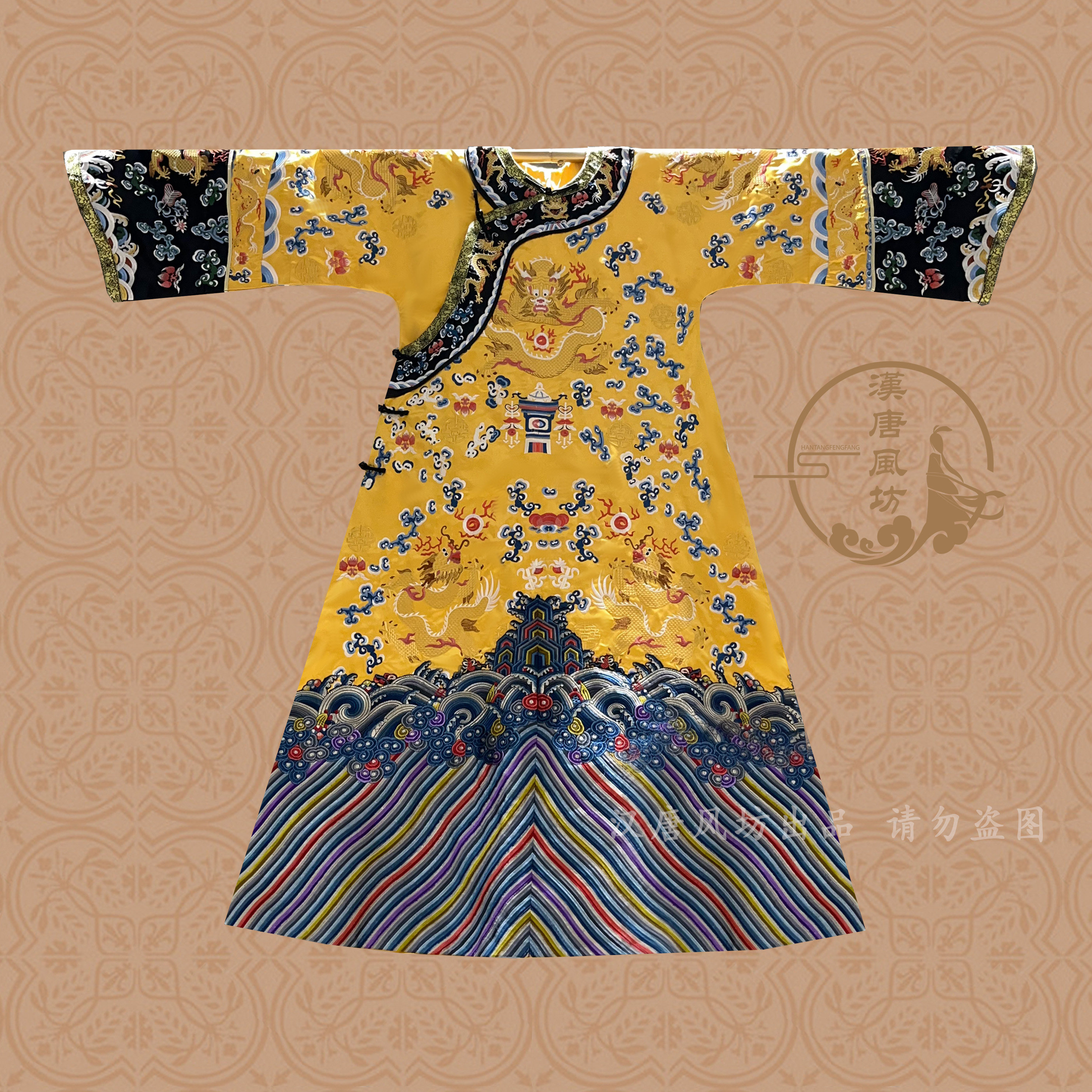 故宫旅拍旗装吉服清朝龙袍蟒袍古董衣皇后贵妃婚服拍摄写真演出服_虎窝淘