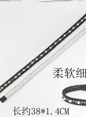 蓝色海洋星星刘海贴碎发贴魔术贴发箍发带头箍粘头发大号魔法贴女