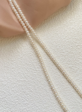 胖姐手作17 天然珍珠项链淡水小珍珠锁骨链颈链母亲节礼物全珠链