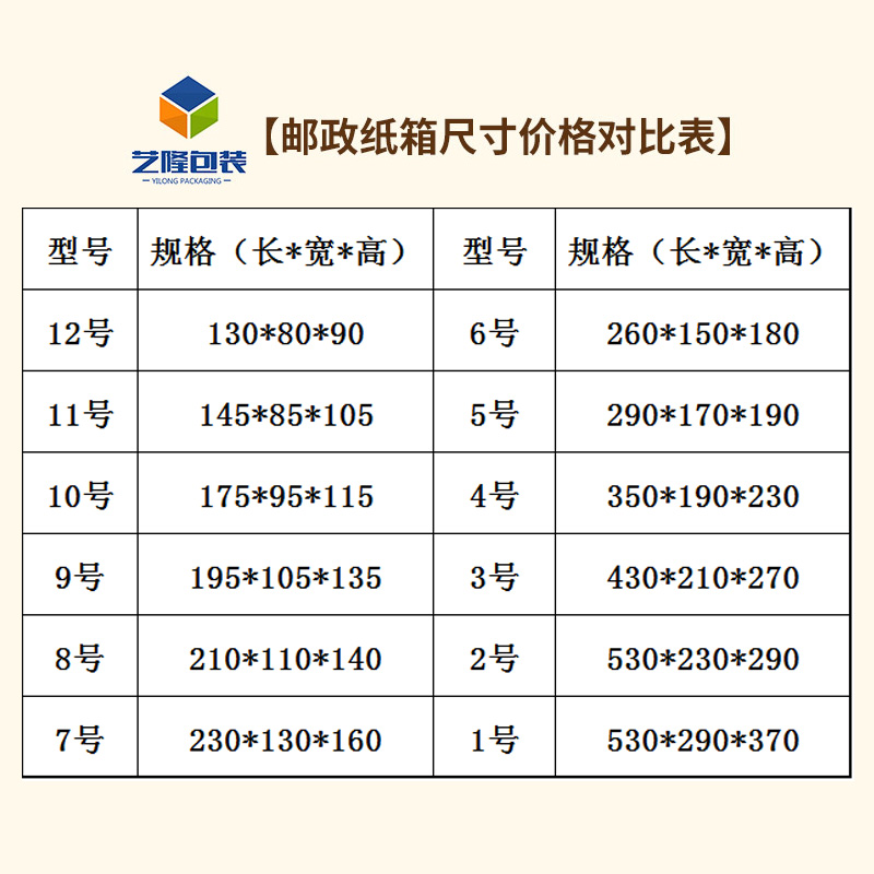 艺隆包装邮政快递纸箱加硬加厚小纸盒批发电商物流打包纸箱盒定制