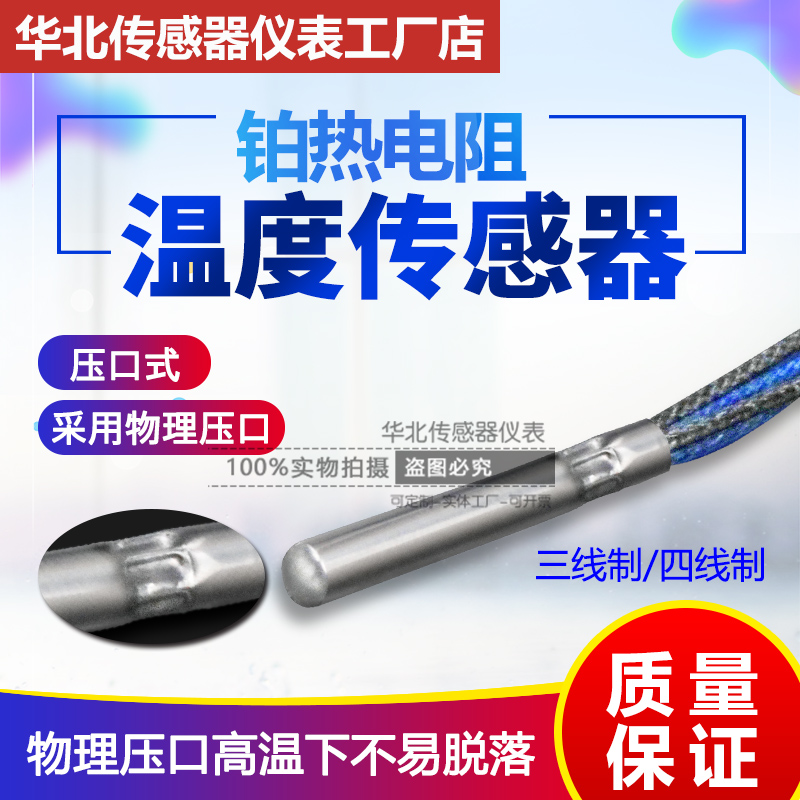 耐高温PT100温度传感器二线3mm模具测温小尺寸感温探头传感线-图1