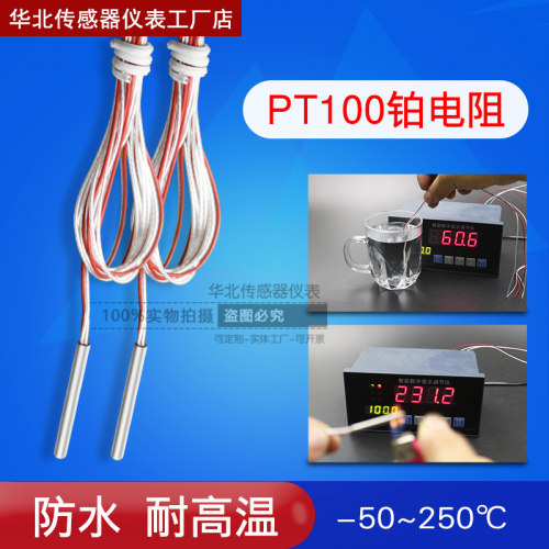 pt100温度传感器2.5/3mm热电阻微型高精度铁氟龙三线wzp-010探头 - 图2