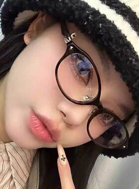保罗雷朋官网网红玳瑁茶小框眼镜小土星书呆眼镜框女纯欲风复古文