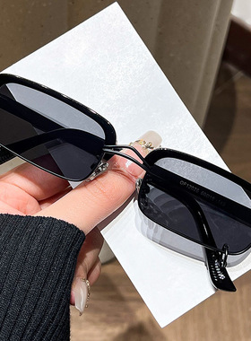 保罗雷朋官网2026跨境高品质眉毛半框小方形太阳镜男女时尚穿搭防