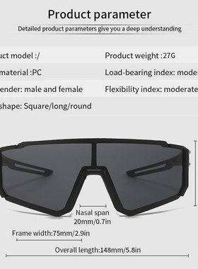 保罗雷朋官网9815跨境新款户外骑行墨镜一体自行车护目挡风镜欧美