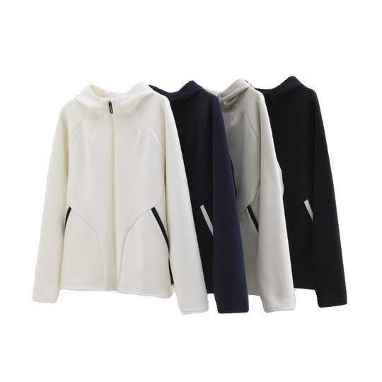 LU家秋季轻量空气层休闲运动外套女连帽卫衣开衫2025新款春秋薄款