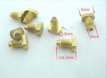 Homemade old fashioned upper mechanical alarm clock accessories drilled with eye swing eye screws