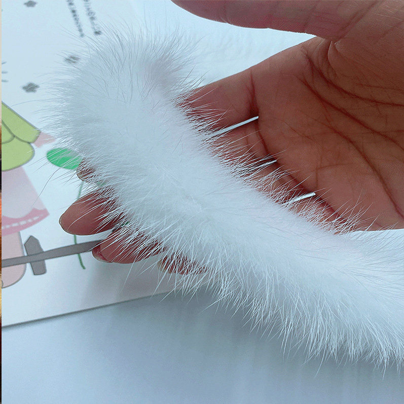 黑色水貂毛毛条辅料旗袍唐装羽绒服滚边香云纱比甲白色边服装毛边,淘宝优惠券,粉丝福利购,淘宝优惠卷