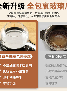 2026新款高端小型一人全玻璃陈皮白茶青柑煮茶壶煮茶器静音保温