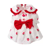 Милая клубника для принцессы, летнее тонкое платье, домашний питомец