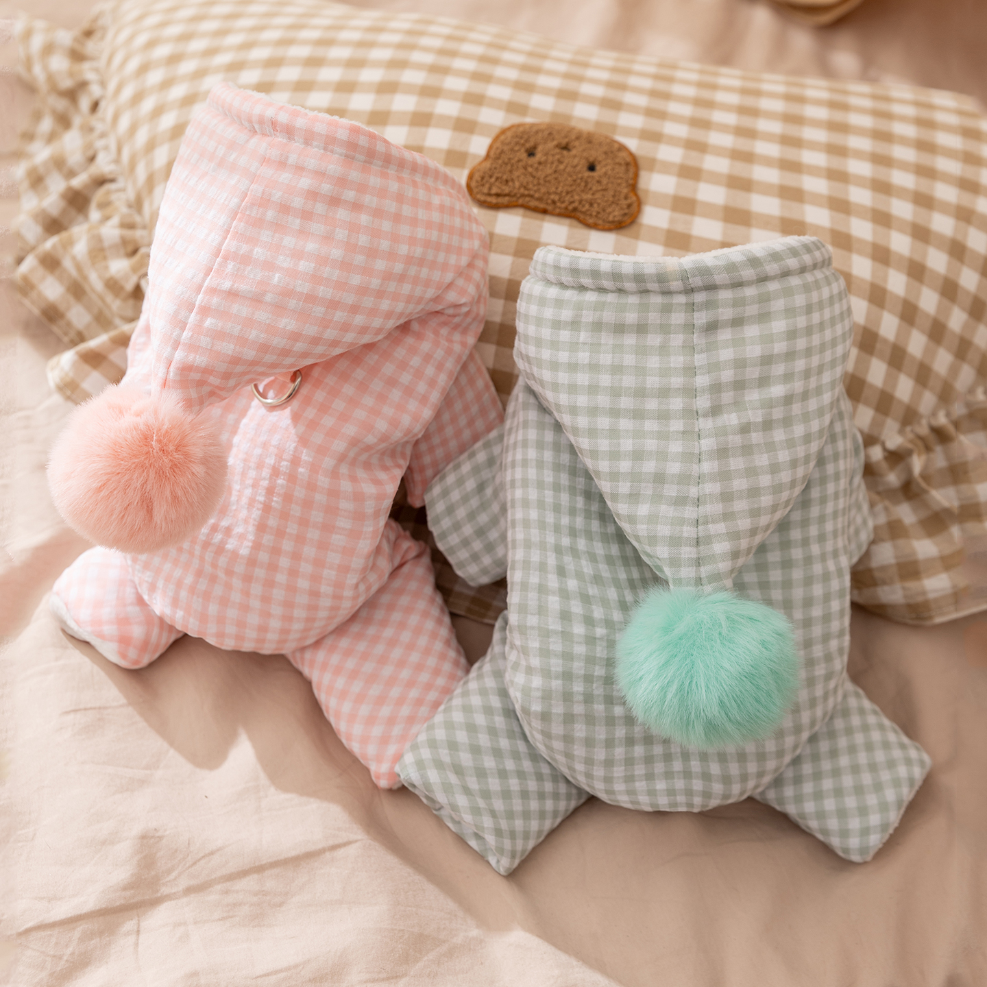 小狗狗衣服冬装加厚保暖泰迪比熊雪纳瑞小型犬宠物四脚棉衣秋冬天 - 图0