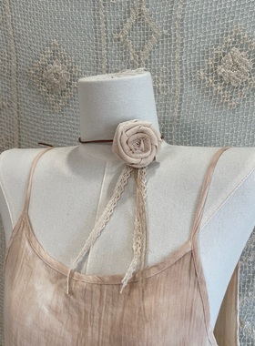 花朵小白花choker布艺纯欲手作