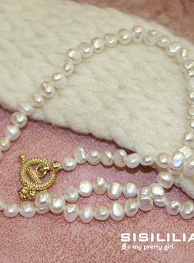 安娜SS同款双层巴洛克珍珠项链
