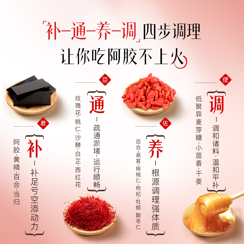 余仁生健康出品红花阿胶膏养生固元膏气血调理藏红花阿胶秋冬滋补