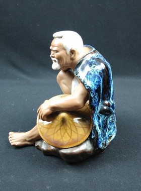 创意陶瓷工艺品人物摆件石湾公仔 家居饰品客厅桌面 摆设农民伯伯