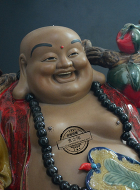 陶瓷招财摆件石湾公仔礼物大肚佛