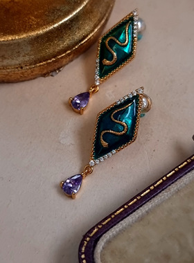 灵蛇斯莱特复古魔法项链吊坠