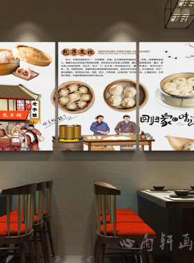 包子铺茶餐厅墙壁画