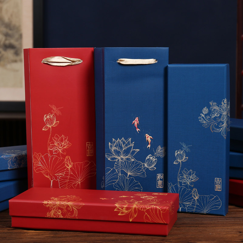 新中式复古首饰品精致盒子车挂件桃木梳中国风长条礼品包装盒,淘宝优惠券,粉丝福利购,淘宝优惠卷