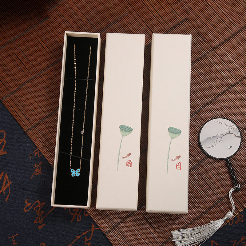 复古中国风长条发簪子新中式天地盖项链专用收纳盒首饰品盒子,淘宝优惠券,粉丝福利购,淘宝优惠卷