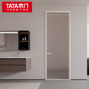TATA木门窄边卫生间门厕所门铝合金浴室门玻璃门厨房平开门LB105P