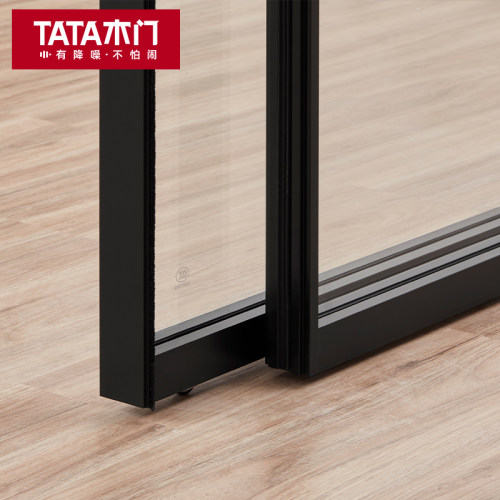 TATA木门铝合金厨房三联动推拉门阳台移门隐形折叠门玻璃门LB010T - 图3