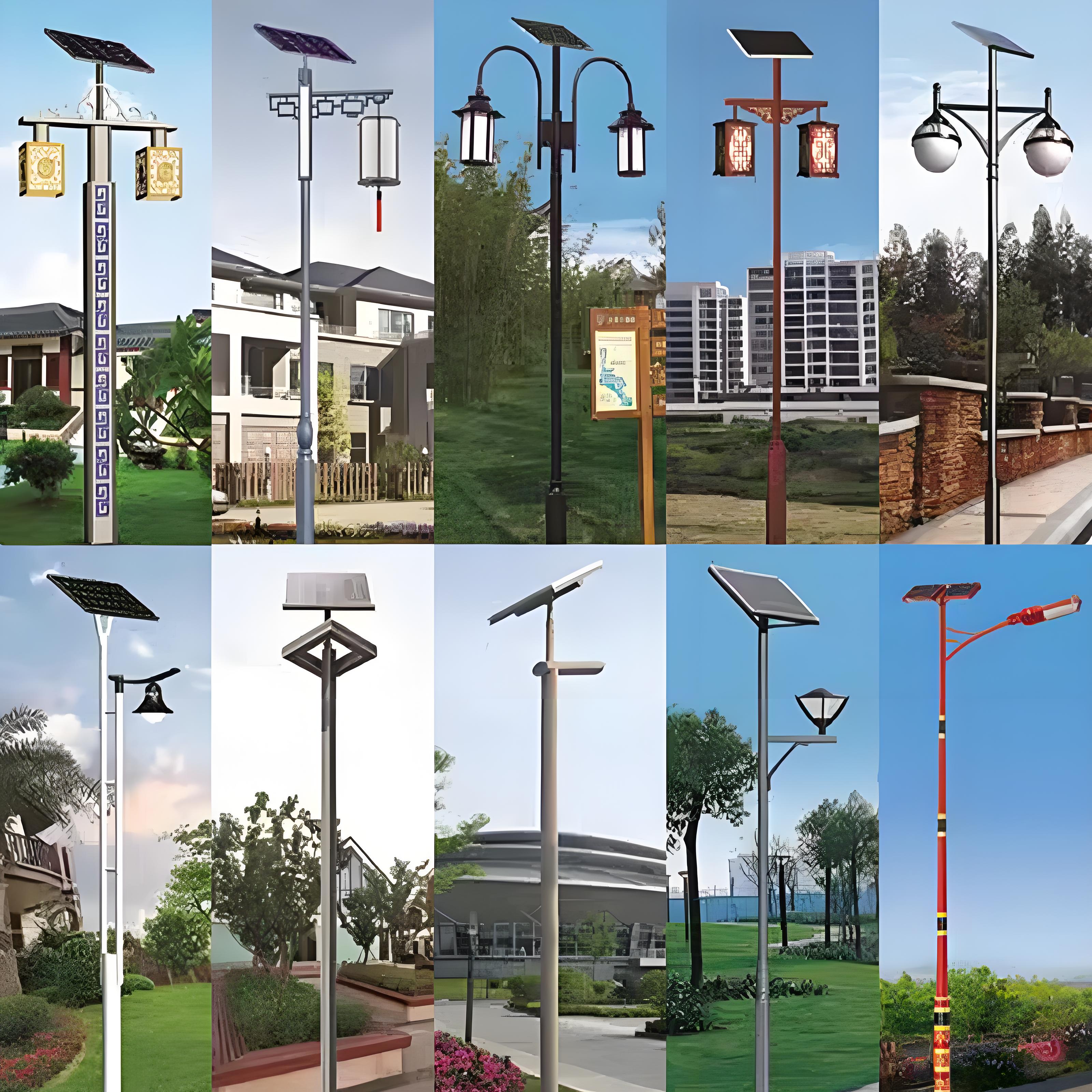定制大型户外庭院景观灯太阳能路灯市政公园道路灯杆园林高杆灯 - 图1